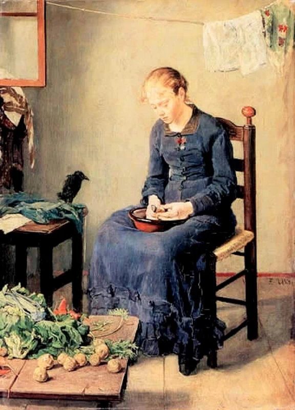 Ragazza che sbuccia le patate, 1886